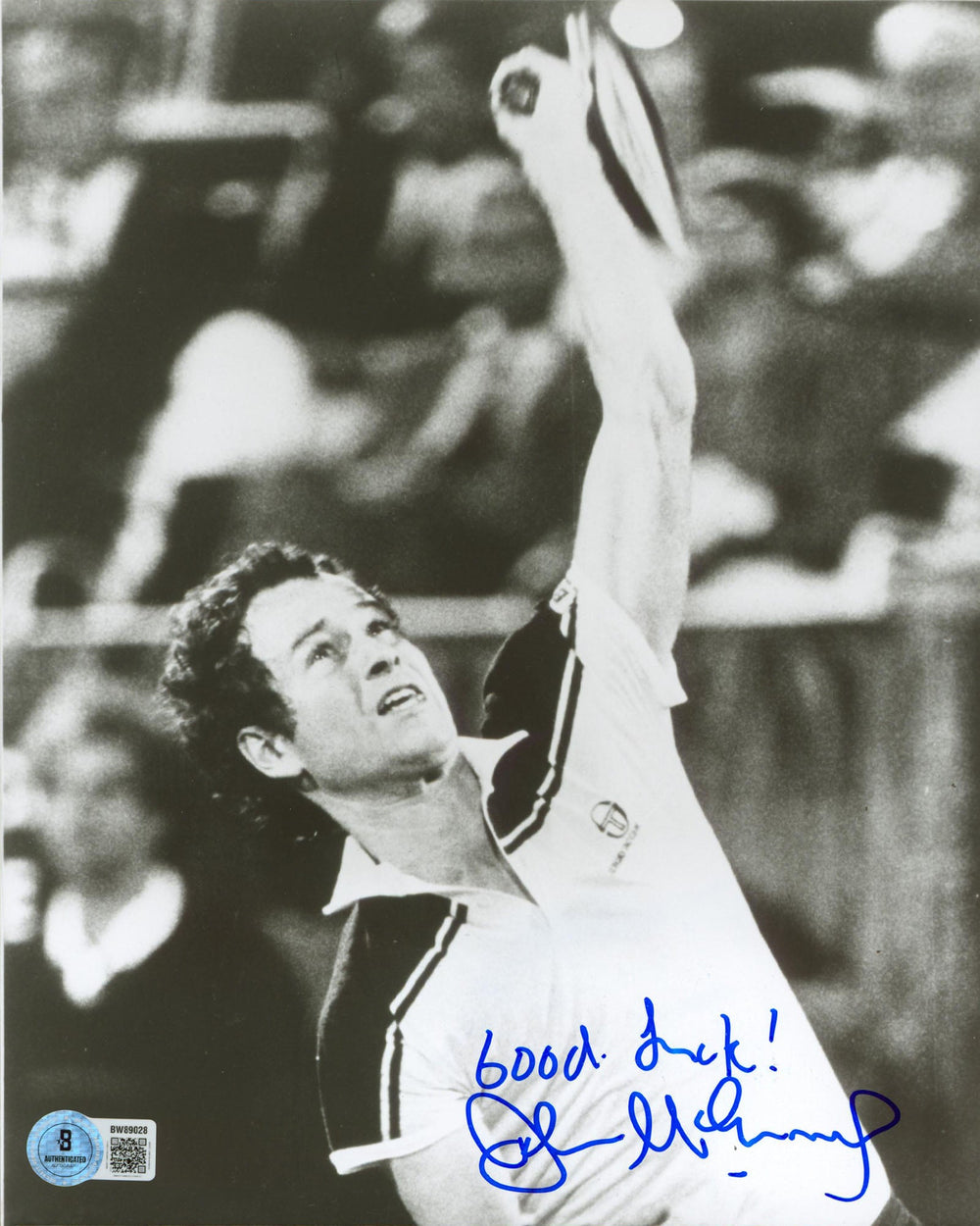John McEnroe "Good Luck" Authentic Signed 8x10 Vertical Photo BAS #BW89028