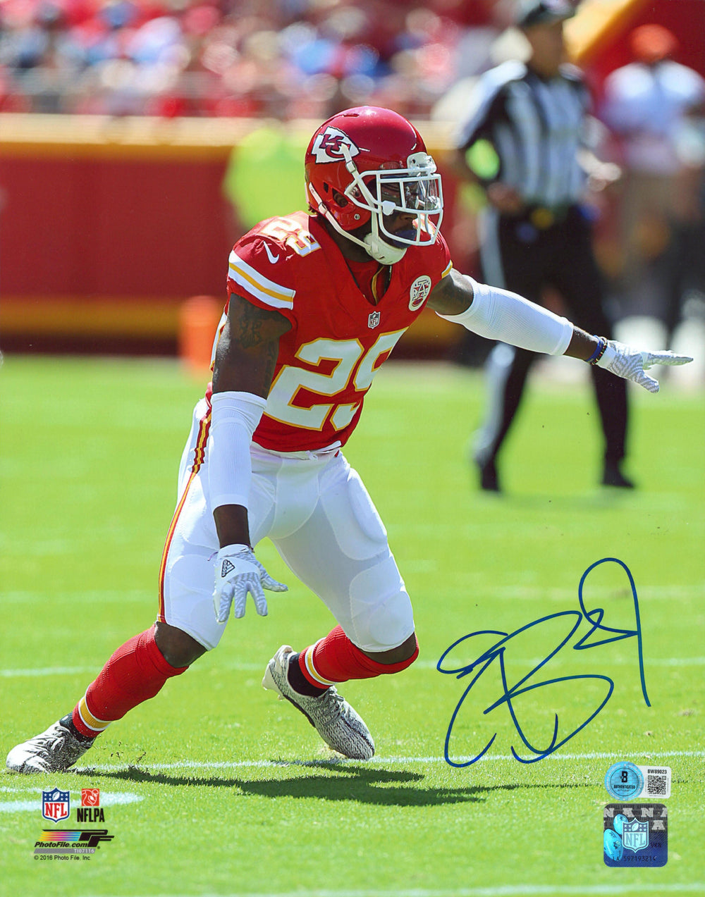 Chiefs Eric Berry Authentic Signed 11x14 Vertical Photo BAS #BW89023