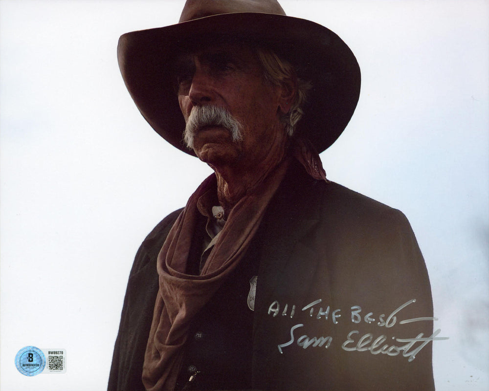 Sam Elliott 1883 "All The Best" Authentic Signed 8x10 Photo BAS #BW89270