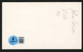 John Saxon Portrait in Black Authentic Signed 3x5 Index Card BAS #BW70025