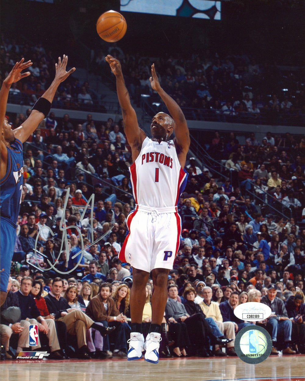 Pistons Chauncey Billups Authentic Signed 8x10 Vertical Photo JSA #CD80589