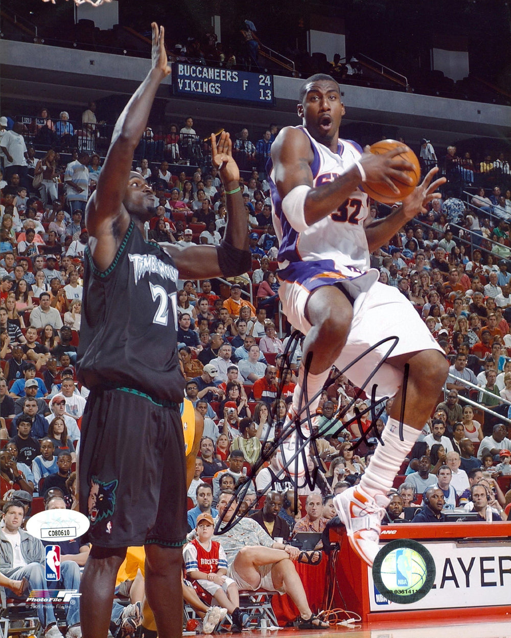 Suns Amar'e Stoudemire Signed 8x10 Vertical PhotoFile Photo JSA #CD80610