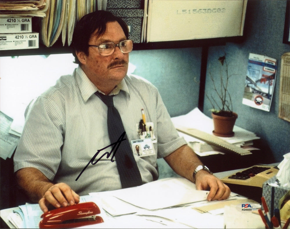 Stephen Root Office Space Authentic Signed 11x14 Photo PSA/DNA #AQ49554