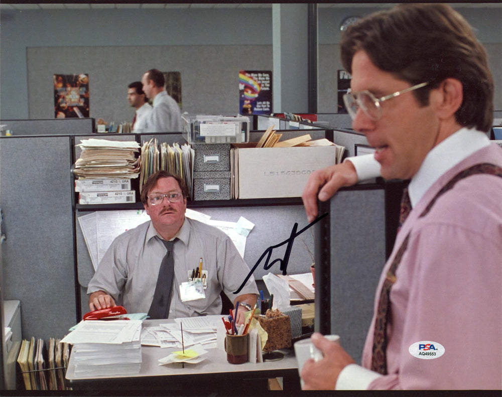 Stephen Root Office Space Authentic Signed 11x14 Photo PSA/DNA #AQ49553