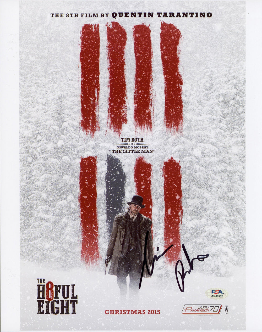 Tim Roth The Hateful Eight Authentic Signed 11x14 Photo PSA/DNA #AQ49552