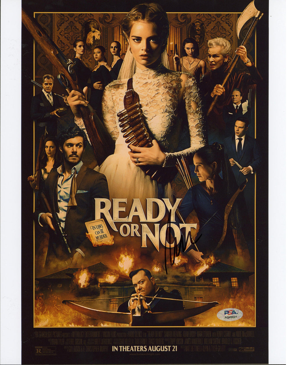 Matt Bettinelli-Olpin Ready or Not Authentic Signed 11x14 Photo PSA/DNA #AQ49627