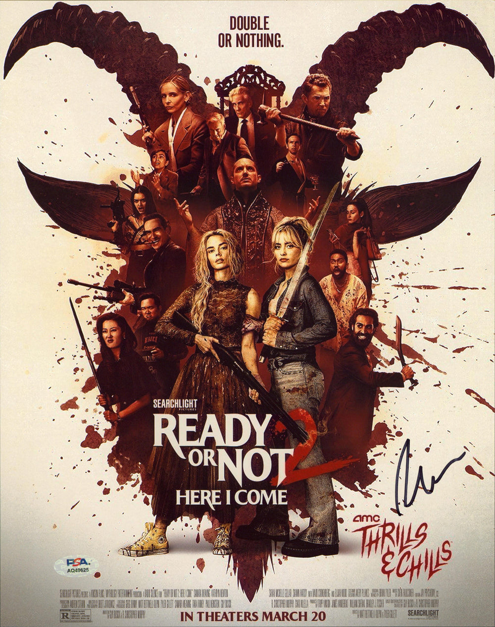 Matt Bettinelli-Olpin Ready or Not 2 Signed 11x14 Photo PSA/DNA #AQ49625