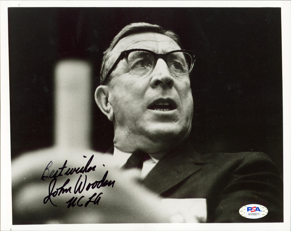 UCLA John Wooden "Best Wishes UCLA" Authentic Signed 8x10 Photo PSA/DNA #AH56671