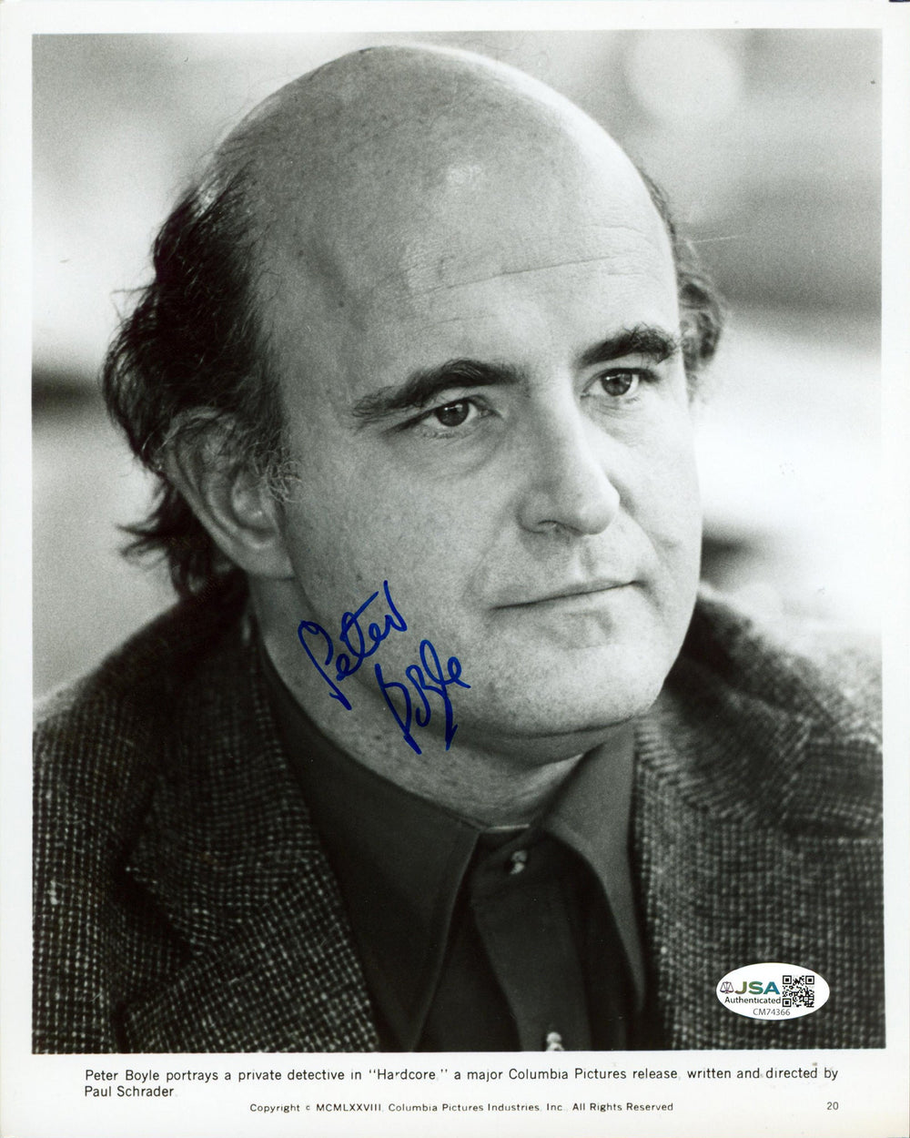 Peter Boyle Hardcore Authentic Signed 8x10 Vertical Photo JSA #CM74366