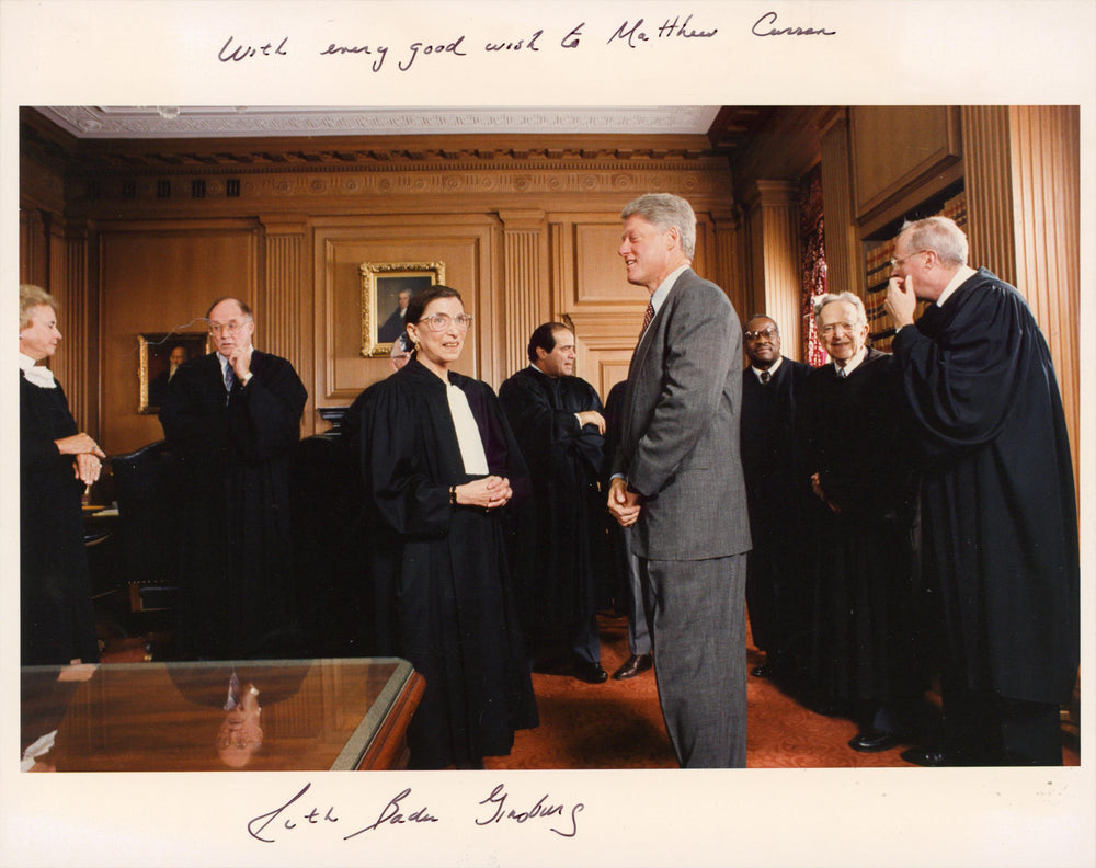 Ruth Bader Ginsberg USSCJ Authentic Signed 8x10 Horizontal Photo BAS #AE64747