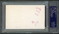 Dr. Seuss "Best Wishes" Signed 3x5 Index Card w/ Cat In The Hat Sketch PSA Slab