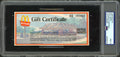 Ray Kroc McDonald's Signed 2.75x6 50 Cent 1974 Gift Certificate Auto 9! PSA Slab