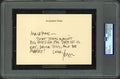 Harrison Ford Star Wars Signed 4.25x6.25 Handwritten Letter PSA/DNA Slabbed