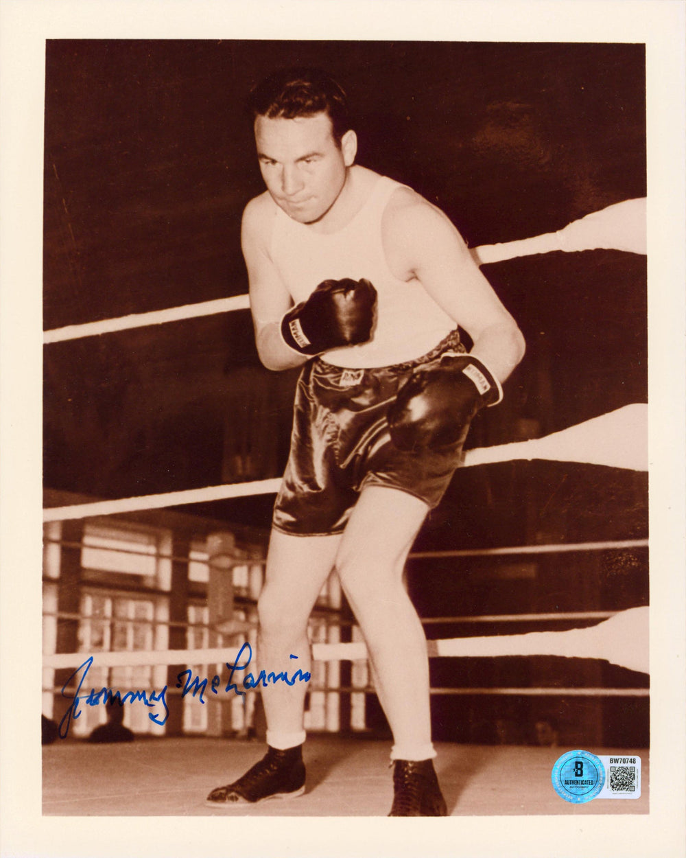 Jimmy McLarnin Authentic Signed 8x10 Vertical Photo Autographed BAS #BW70748