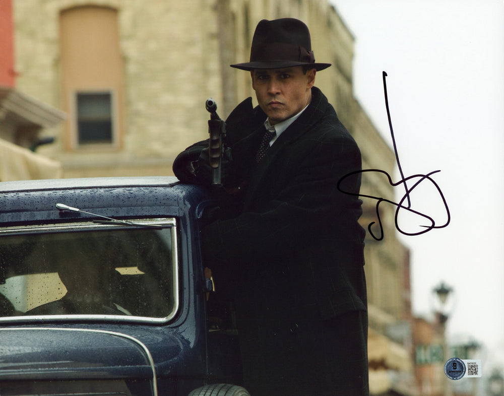 Johnny Depp Public Enemies Authentic Signed 11x14 Photo Autographed BAS #BM78525