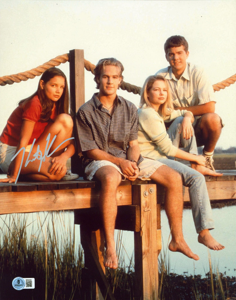 Katie Holmes Dawson's Creek Signed 11x14 Vertical Photo Autographed BAS #BR82363