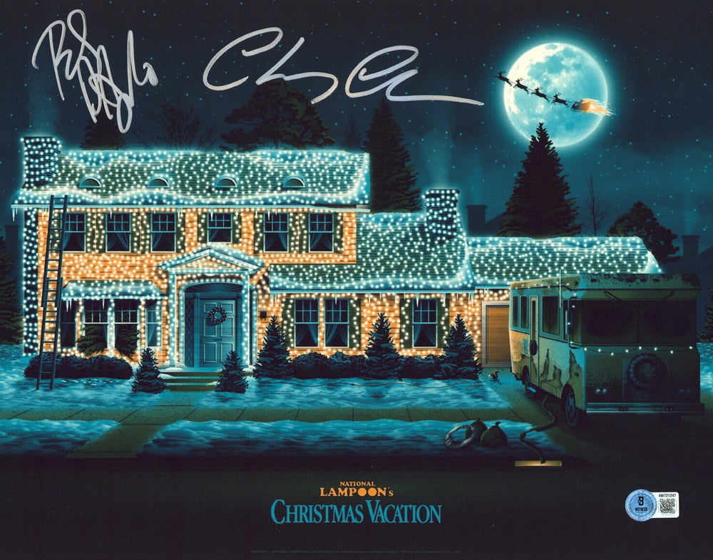 Chevy Chase & Beverly D'Angelo Christmas Vacation Signed 11x14 Photo BAS Wit 5