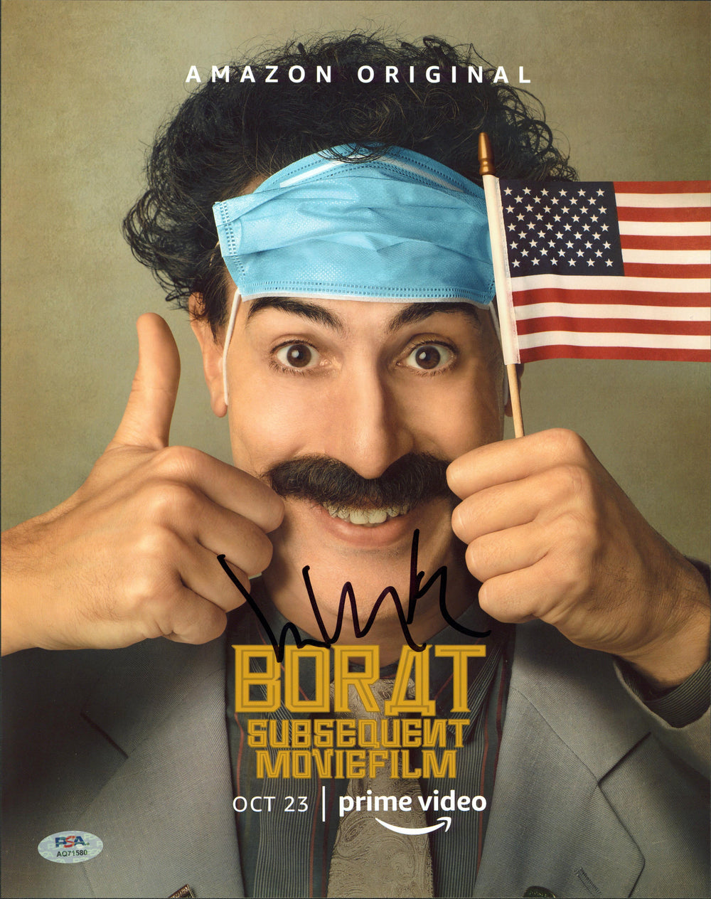 Sacha Baron Cohen Borat Authentic Signed 11x14 Vertical Photo PSA/DNA #AQ71580