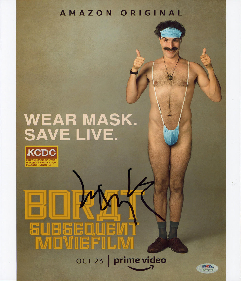Sacha Baron Cohen Borat Authentic Signed 11x14 Vertical Photo PSA/DNA #AQ71579