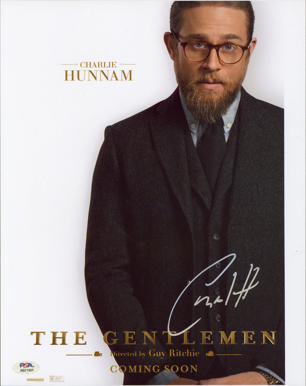 Charlie Hunnam The Gentleman Authentic Signed 11x14 Photo PSA/DNA #AQ71567