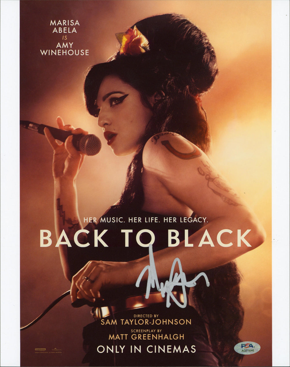 Marisa Abela Back To Black Authentic Signed 11x14 Vertical Photo PSA #AQ71640
