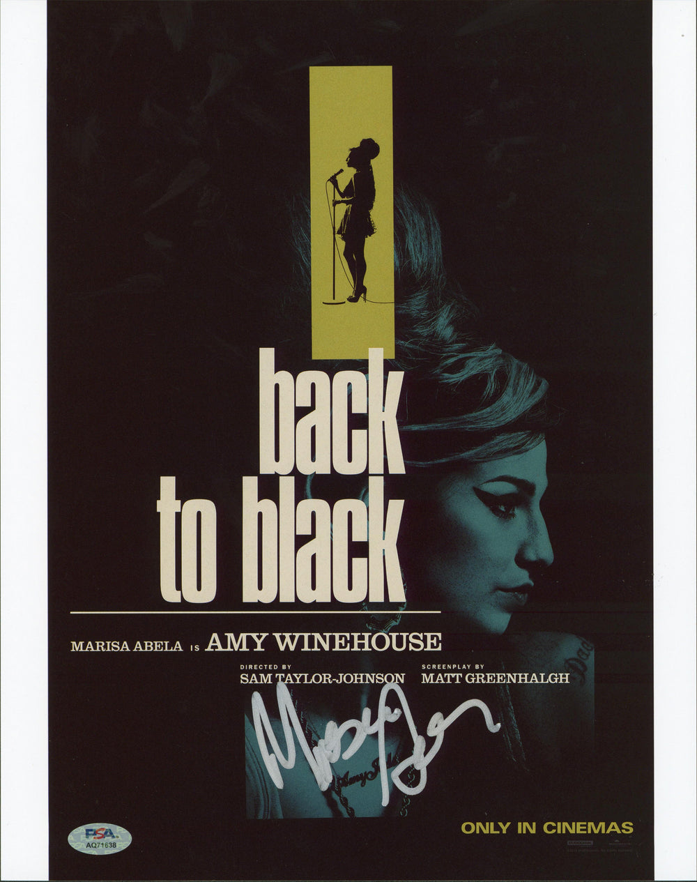Marisa Abela Back To Black Authentic Signed 11x14 Vertical Photo PSA #AQ71638