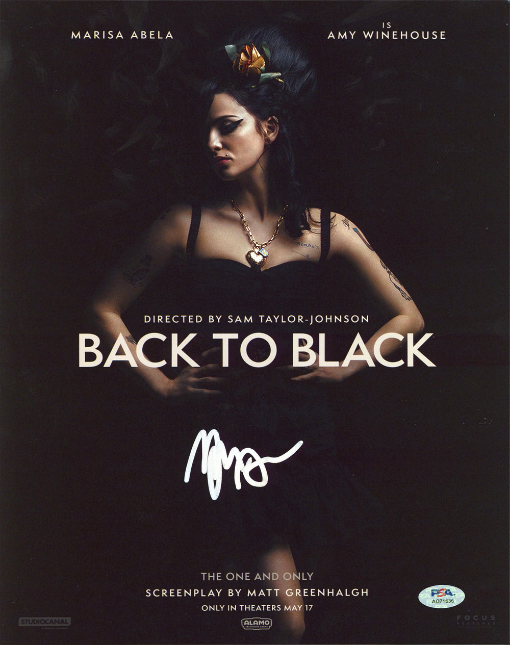 Marisa Abela Back To Black Authentic Signed 11x14 Vertical Photo PSA #AQ71636