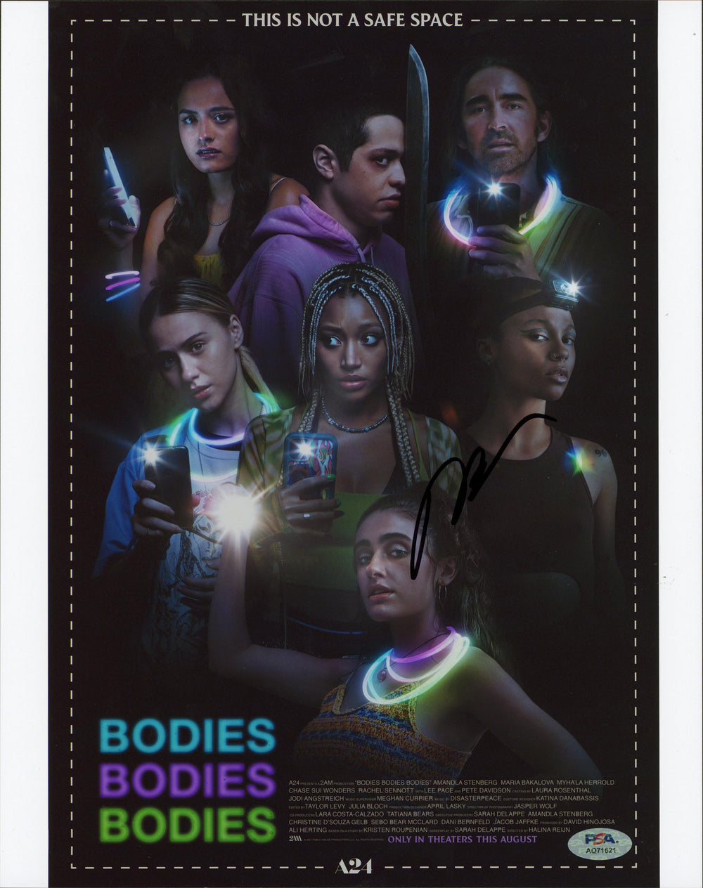 Myha'la Bodies Bodies Bodies Authentic Signed 11x14 Vertical Photo PSA #AQ71621