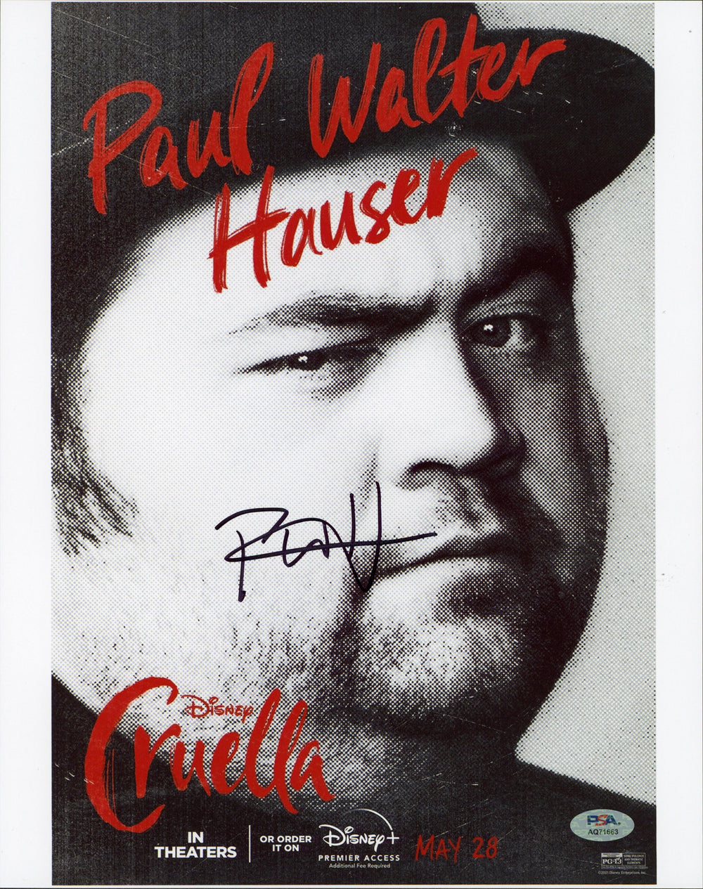 Paul Walter Hauser Cruella Authentic Signed 11x14 Vertical Photo PSA #AQ71663