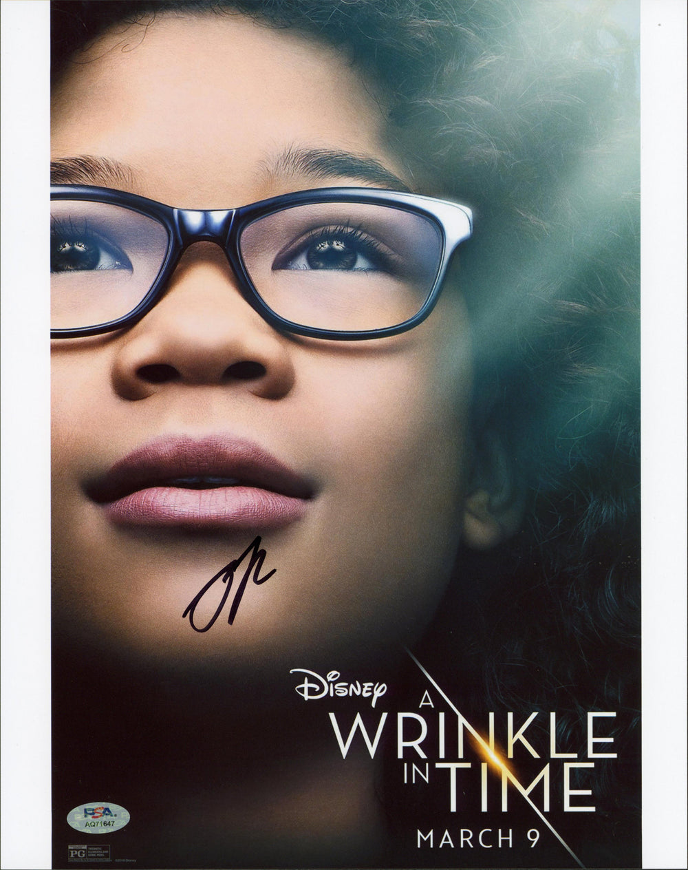 Storm Reid A Wrinkle In Time Authentic Signed 11x14 Vertical Photo PSA #AQ71647