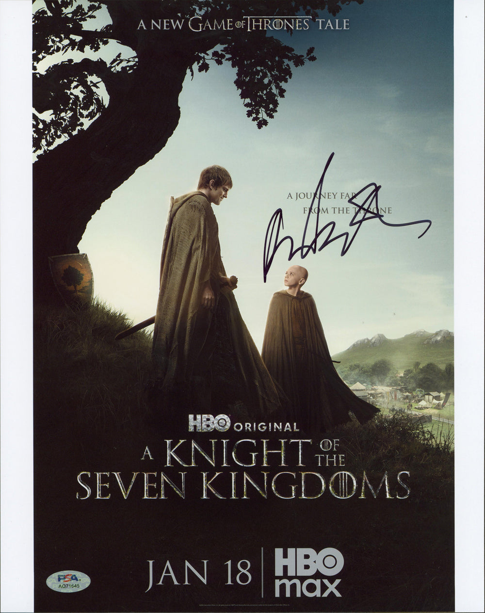 Finn Bennett A Knight Of The Seven Kingdoms Signed 11x14 Photo PSA/DNA #AQ71645