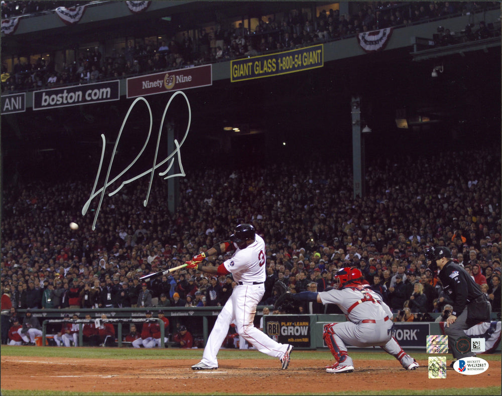 Red Sox David Ortiz Authentic Signed 11x14 Horizontal Photo BAS Witness #WG32817