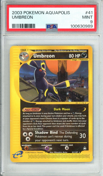 Pokemon Graded: Umbreon 41/147 Aquapolis (2003) PSA 9
