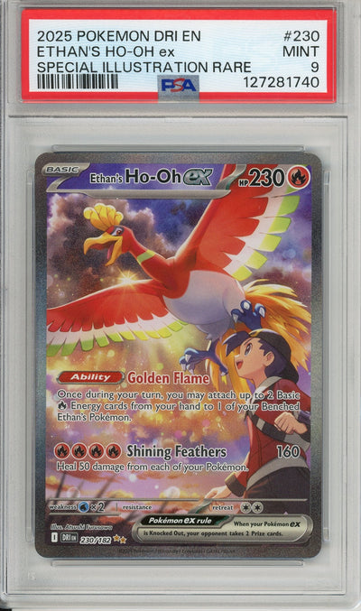 Pokemon Graded: Ethan's Ho-oh ex 230/182 Destined Rivals (2025) SIR PSA 9