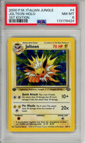 Pokemon Graded: Jolteon 1st Edition 4/64 Jungle (2000) Holo PSA 8 Error-Italian Label English Card