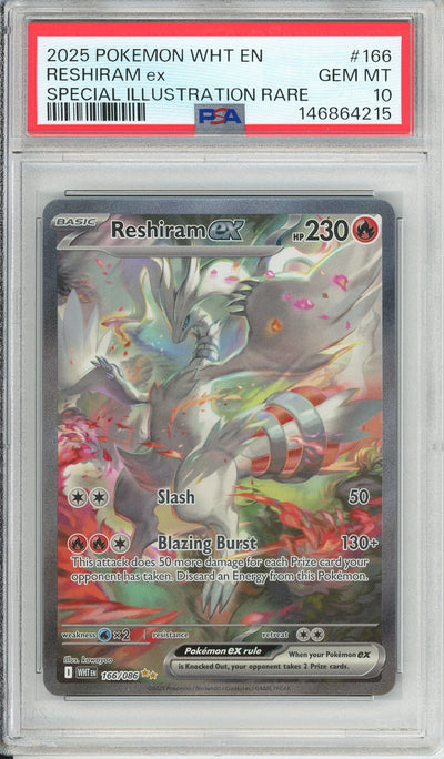 Pokemon Graded: Reshiram ex 166/086 White Flare (2025) SIR PSA 10