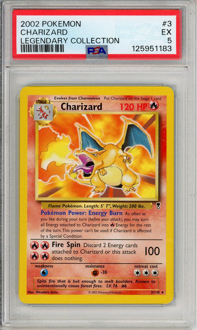 Pokemon Graded: Charizard 3/110 Legendary Collection (2002) PSA 5