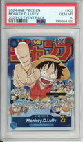 One Piece Graded: Monkey D. Luffy P-033 2023 CS Event Pack PSA 10