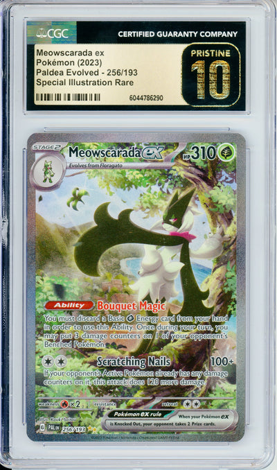 Pokemon Graded: Meoscarada ex 256/193 Paldea Evolved (2023) SIR CGC Pristine 10