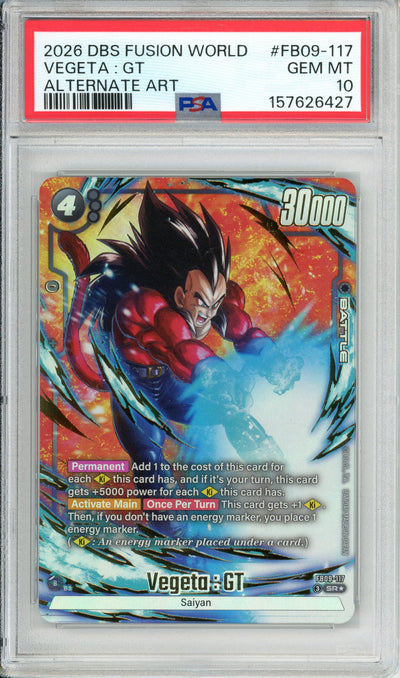 Dragon Ball Graded: Vegeta GT #FB09-117 Alternate Art PSA 10