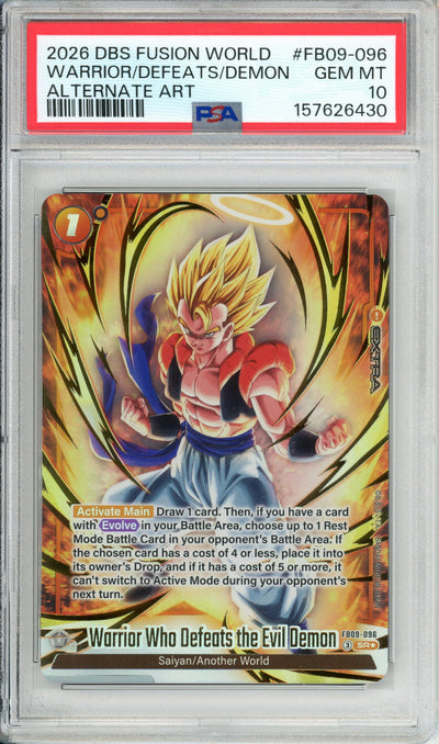 Dragon Ball Graded: Warrior Who Defeats the Evil Demon FB09-096 Alt Art PSA 10