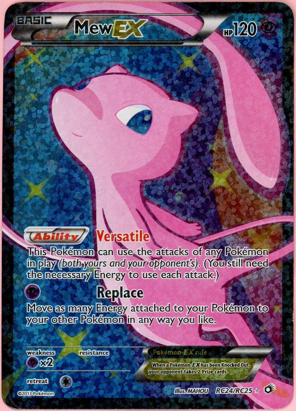 Pokemon Single: Mew EX RC24/RC25 Legendary Treasures (2013) Full Art Holo MP
