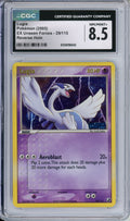 Pokemon Graded: Lugia 29/115 EX Unseen Forces (2005) Reverse Holo CGC 8.5
