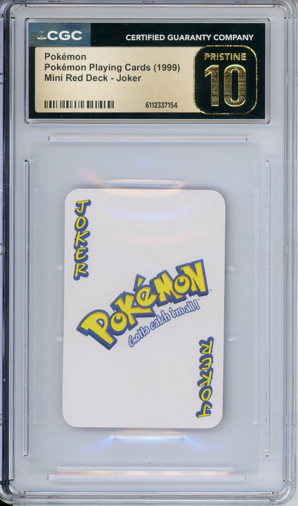 Pokemon Graded: Joker Pokemon Playing Cards (1999) Mini Red Deck CGC Pristine 10