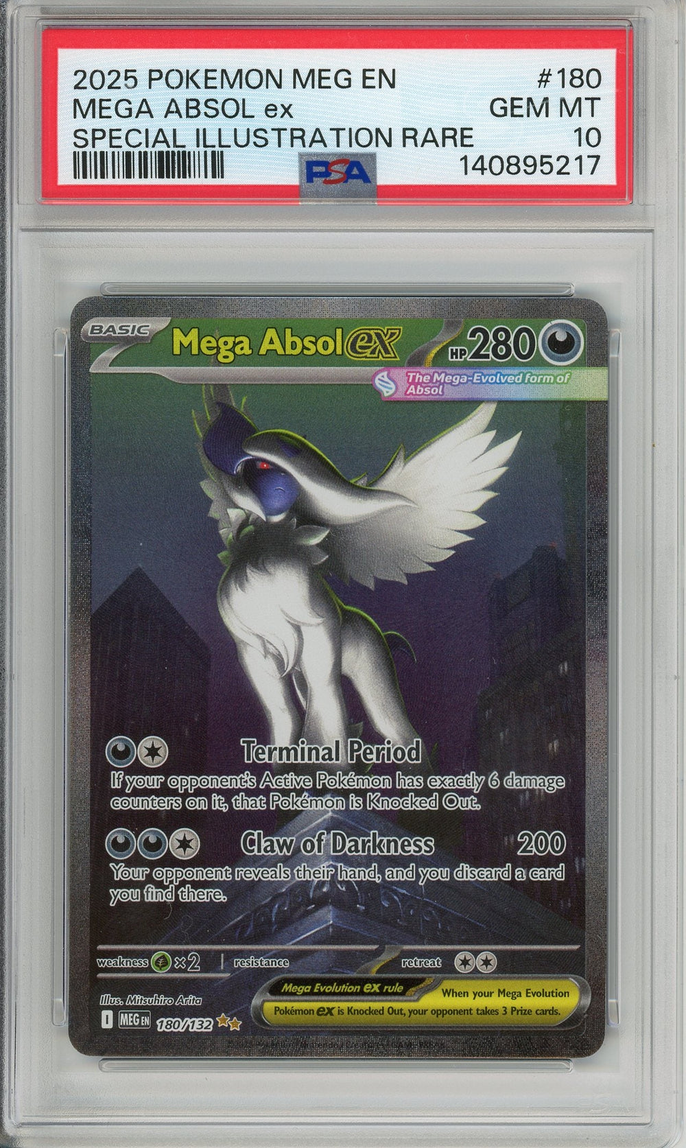 Pokemon Graded: Mega Absol ex 180/132 Mega Evolution (2025) SIR PSA 10