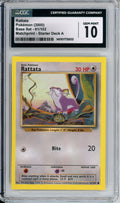 Pokemon Graded: Rattata 61/102 Base Set Matchprint- Starter Deck A (2000) CGC 10