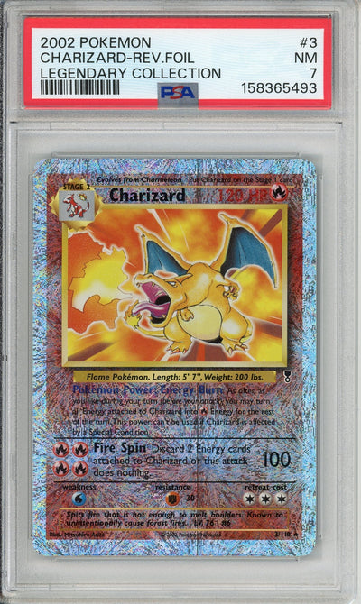 Pokemon Graded: Charizard 3/110 Legendary Collection (2002) Rev. Foil PSA 7