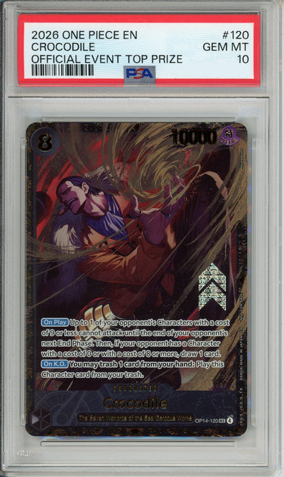 One Piece Graded: Crocodile OP14-120 Official Event Top Prize (2026) PSA 10