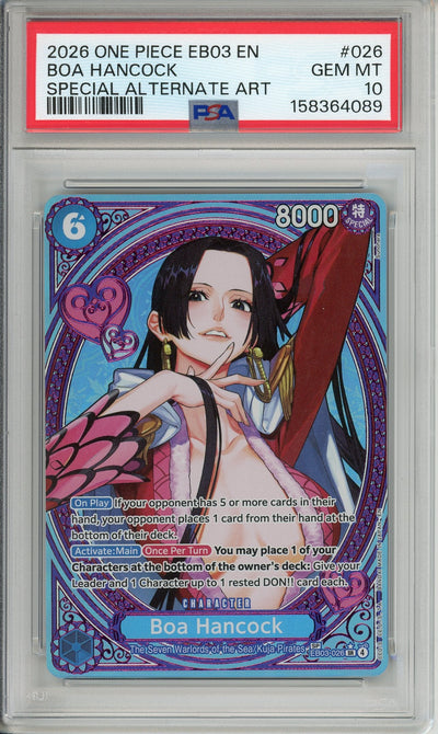 One Piece Graded: Boa Hancock EB03-026 Special Alternate Art PSA 10