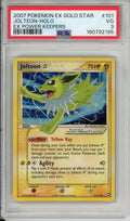 Pokemon Graded: Jolteon Gold Star 101/108 Power Keepers 2007 (HP) Holo PSA 3